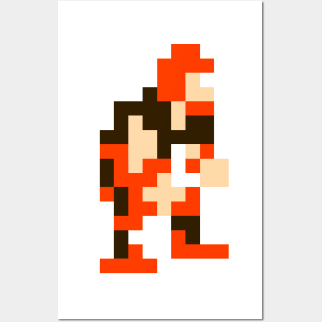 8-Bit Linebacker - Cleveland Wall Art by The Pixel League